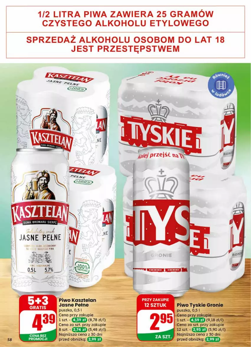 Gazetka promocyjna Dino - Gazetka 07 / 2026 - ważna 11.02 do 17.02.2026 - strona 58 - produkty: Gra, Kasztelan, Piwa, Piwo
