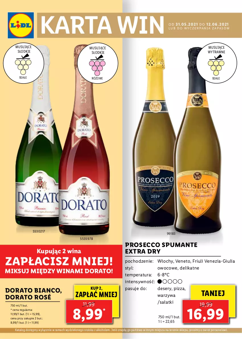 Gazetka promocyjna Lidl - ważna 31.05 do 12.06.2021 - strona 1 - produkty: Alkohole, Deser, Mus, Pizza, Prosecco, Puma, Rama, Sałat, Ser, Warzywa