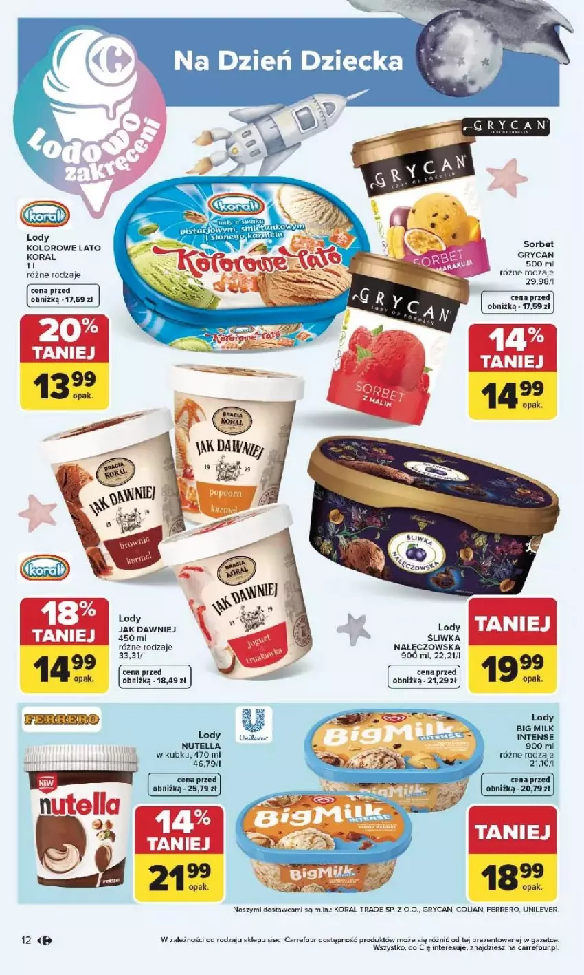 Gazetka promocyjna Carrefour - Gazetka Carrefour, Market od poniedziałku! - ważna 25.05 do 30.05.2026 - strona 14 - produkty: Big Milk, Ferrero, Gry, Lody, Nutella