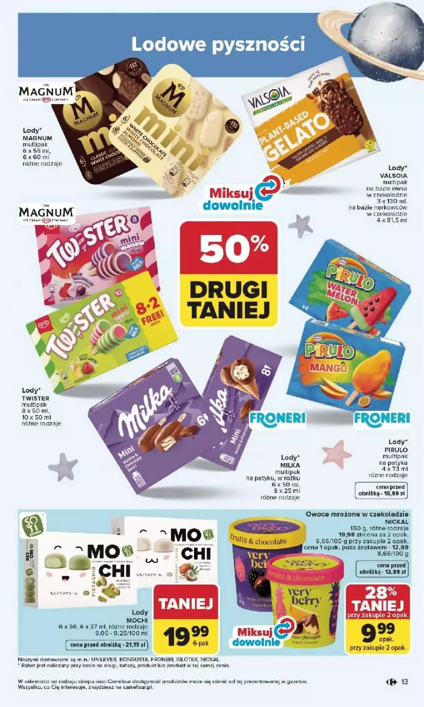 Gazetka promocyjna Carrefour - Gazetka Carrefour, Market od poniedziałku! - ważna 25.05 do 30.05.2026 - strona 15 - produkty: Fa, LG, Lody, Milka, Owoce, Ser