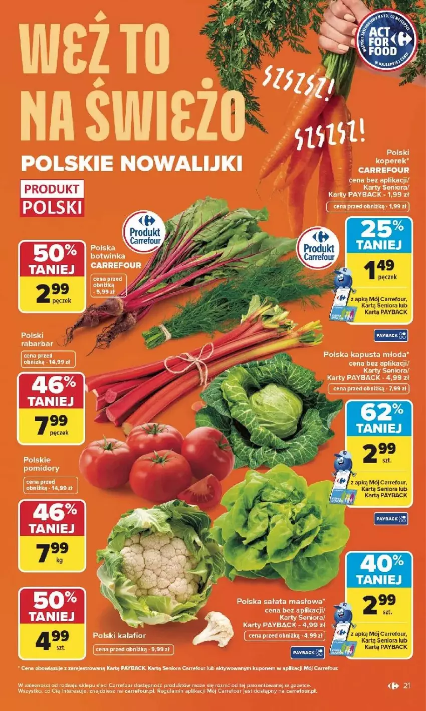 Gazetka promocyjna Carrefour - Gazetka Carrefour, Market od poniedziałku! - ważna 25.05 do 30.05.2026 - strona 23 - produkty: Fa, Inka, Masło, Pomidory, Sałat, Sałata masłowa