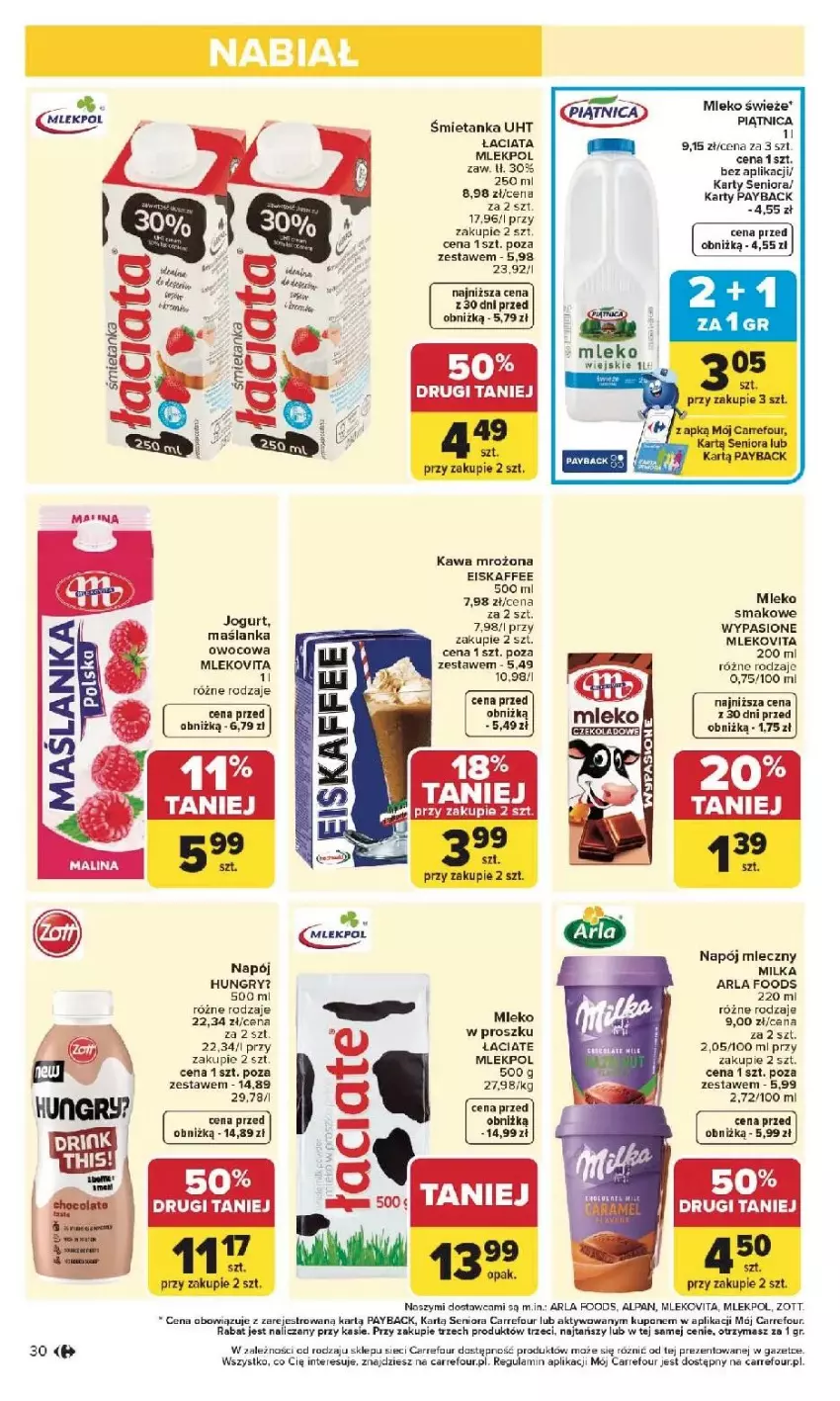 Gazetka promocyjna Carrefour - Gazetka Carrefour, Market od poniedziałku! - ważna 25.05 do 30.05.2026 - strona 32 - produkty: Gry, Jogurt, Kawa, Milka, Mleko, Mlekovita, Napój, Napój mleczny, Piątnica