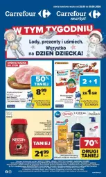 Gazetka promocyjna Carrefour - Gazetka Carrefour, Market od poniedziałku! - Gazetka - ważna od 30.05 do 30.05.2026 - strona 1 - produkty: Kawa rozpuszczalna, Por, Szynka wieprzowa, Kawa, Lody, Szynka, Ferrero, Kinder, Fa