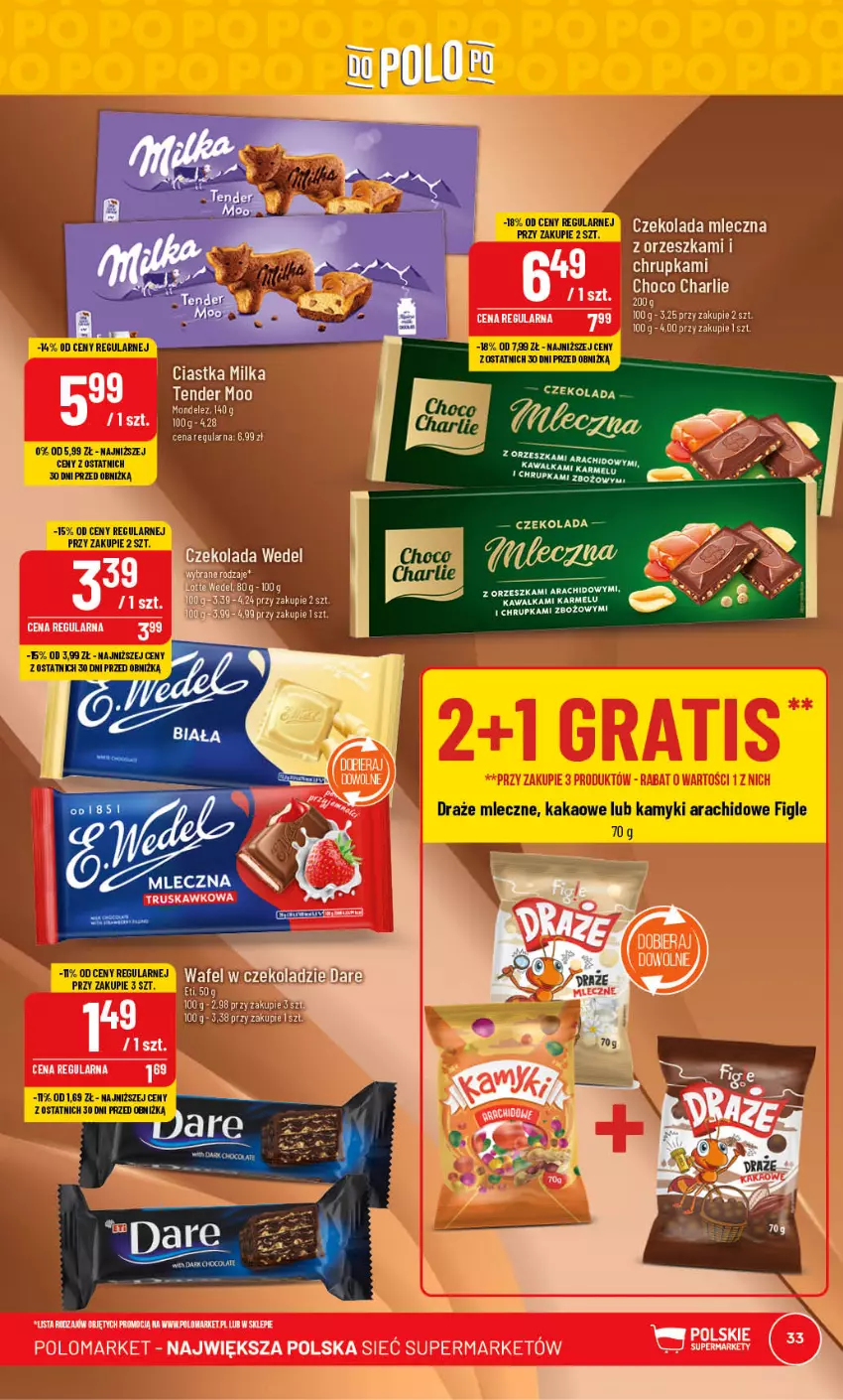 Gazetka promocyjna PoloMarket - Gazetka pomocyjna - ważna 26.07 do 01.08.2023 - strona 33 - produkty: Ciastka, Czekolada, Czekolada mleczna, Milka