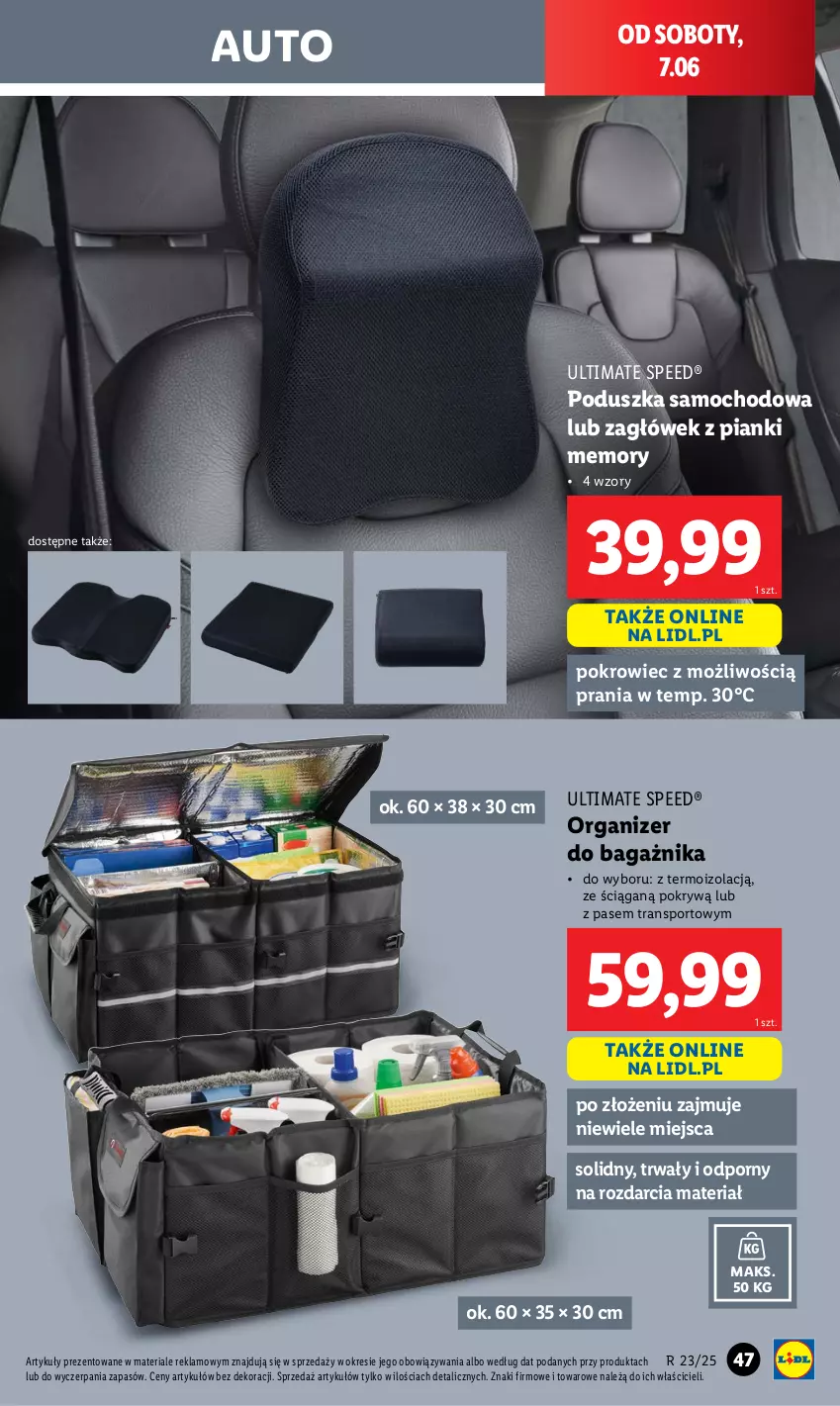 Gazetka promocyjna Lidl - GAZETKA - ważna 02.06 do 07.06.2025 - strona 55 - produkty: O Bag, Organizer, Poduszka, Pokrowiec, Por, Sport, Tran, Zagłówek