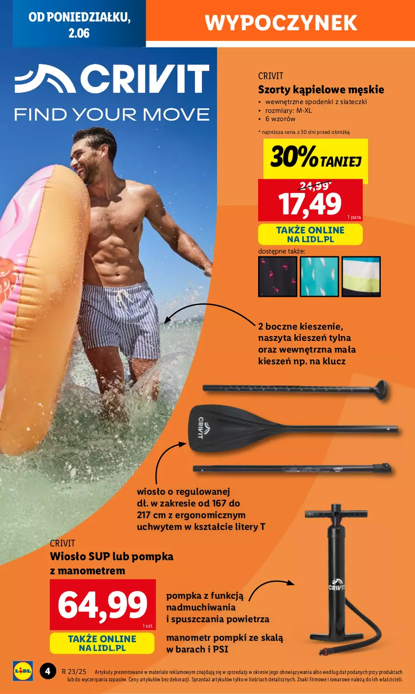 Gazetka promocyjna Lidl - GAZETKA - ważna 02.06 do 07.06.2025 - strona 6 - produkty: Pompka, Szorty