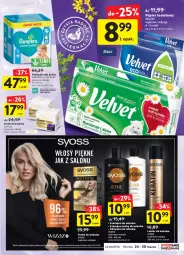 Gazetka promocyjna Intermarche - Wielkanoc - Gazetka - ważna od 16.04 do 16.04.2022 - strona 41 - produkty: Krem do twarzy, Pampers, Papier, Papier toaletowy, Velvet, Szampon, Syoss, Lakier do włosów, Dzieci, Odżywka, Lakier, Farba do włosów, Fa