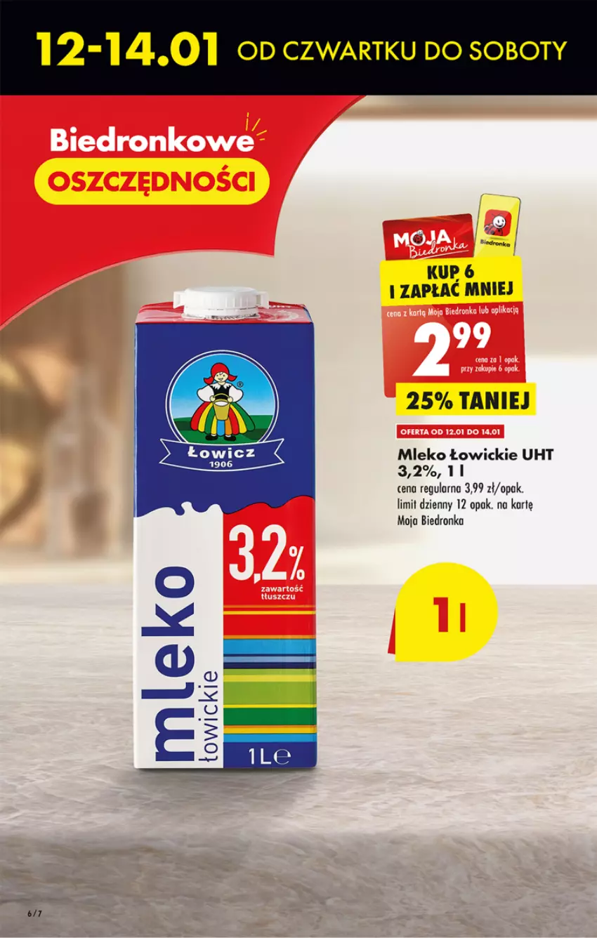 Gazetka promocyjna Biedronka - Gazetka - Biedronka.pl - ważna 12.01 do 18.01.2023 - strona 6 - produkty: Mleko