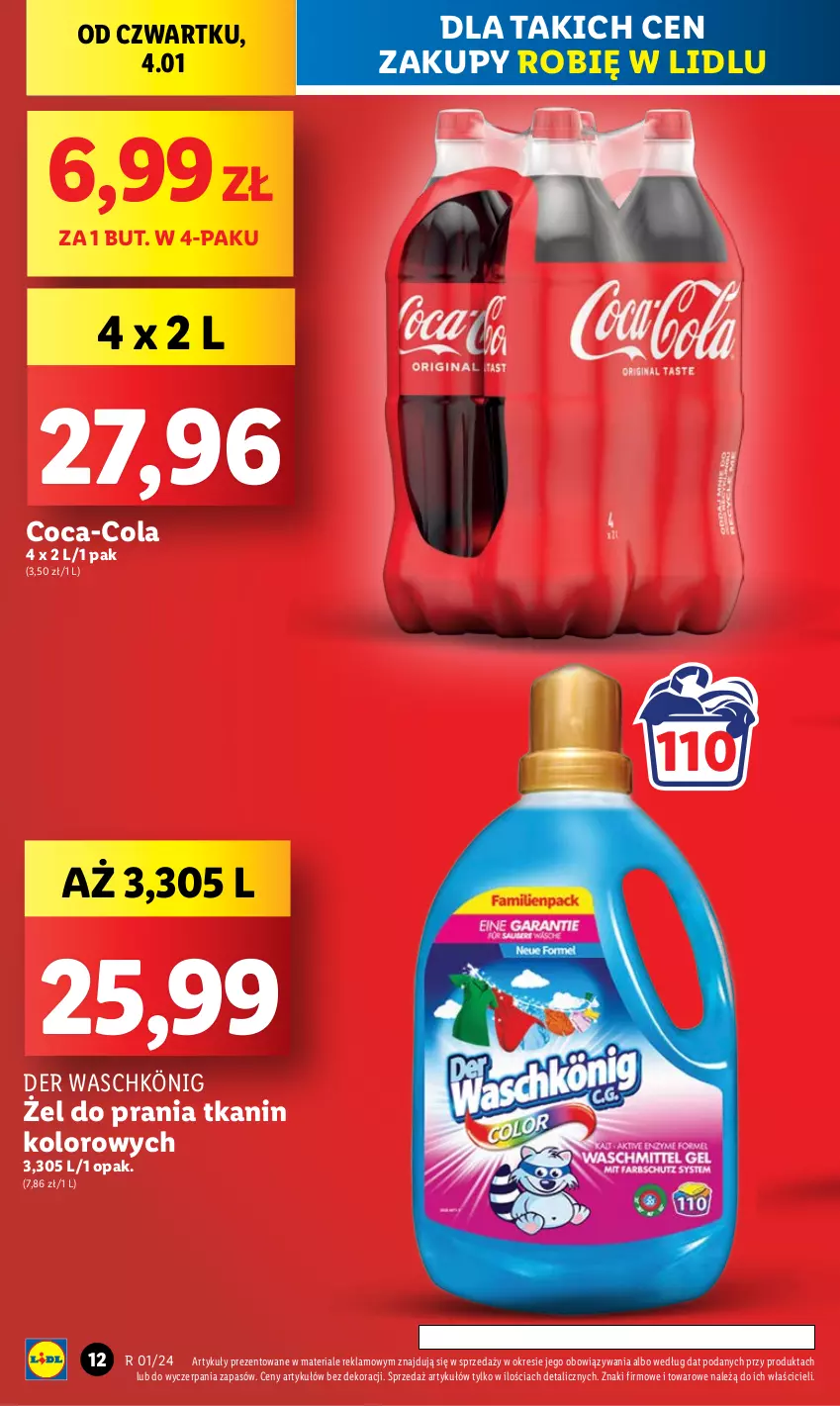 Gazetka promocyjna Lidl - GAZETKA - ważna 04.01 do 05.01.2024 - strona 12 - produkty: Coca-Cola, König