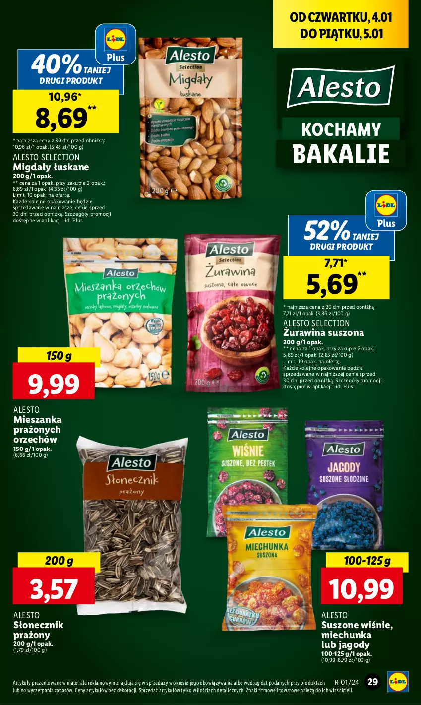 Gazetka promocyjna Lidl - GAZETKA - ważna 04.01 do 05.01.2024 - strona 31 - produkty: Jagody, Koc, Migdały, Migdały łuskane, Olej, Słonecznik prażony