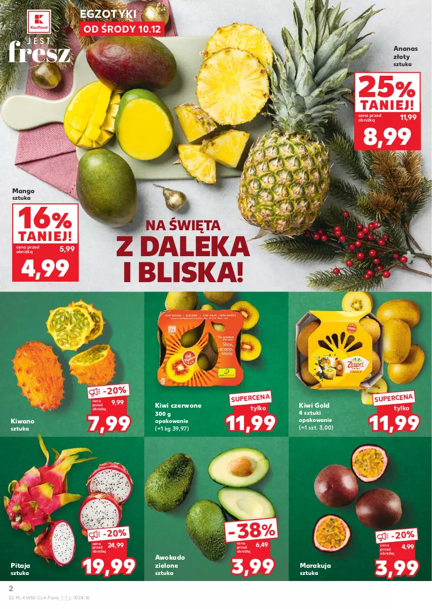 Gazetka promocyjna Kaufland - Kaufland - ważna 10.12 do 23.12.2025 - strona 2 - produkty: Ananas, Kiwi, Mango