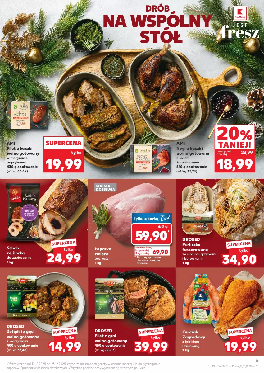 Gazetka promocyjna Kaufland - Kaufland - ważna 10.12 do 23.12.2025 - strona 5 - produkty: Borówka, Drób, Fa, Kurczak, Perliczka, Piec, Sos, Stół, Warzywa, Wino