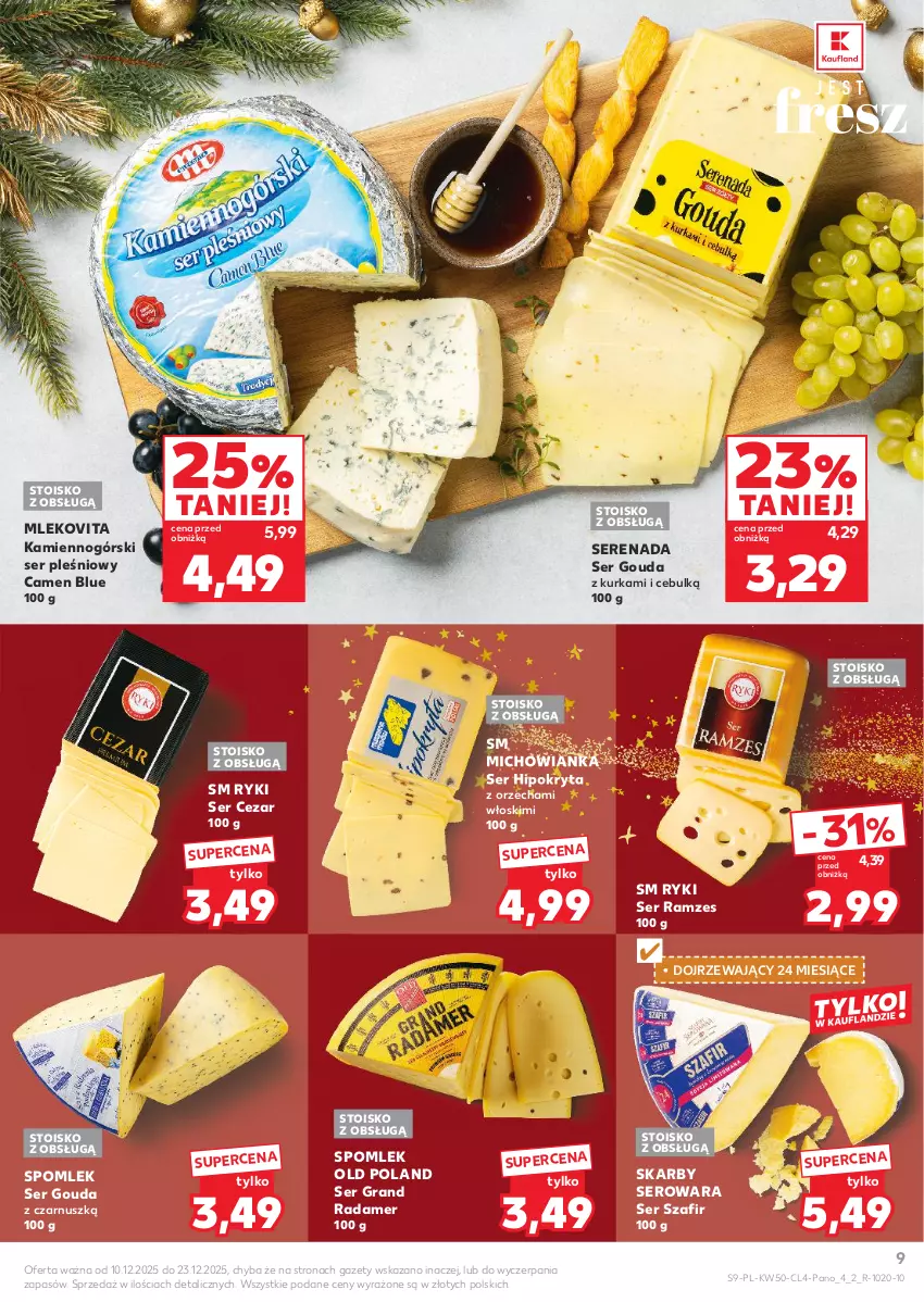 Gazetka promocyjna Kaufland - Kaufland - ważna 10.12 do 23.12.2025 - strona 9 - produkty: Gouda, Gra, Mleko, Mlekovita, Radamer, Ser, Ser pleśniowy