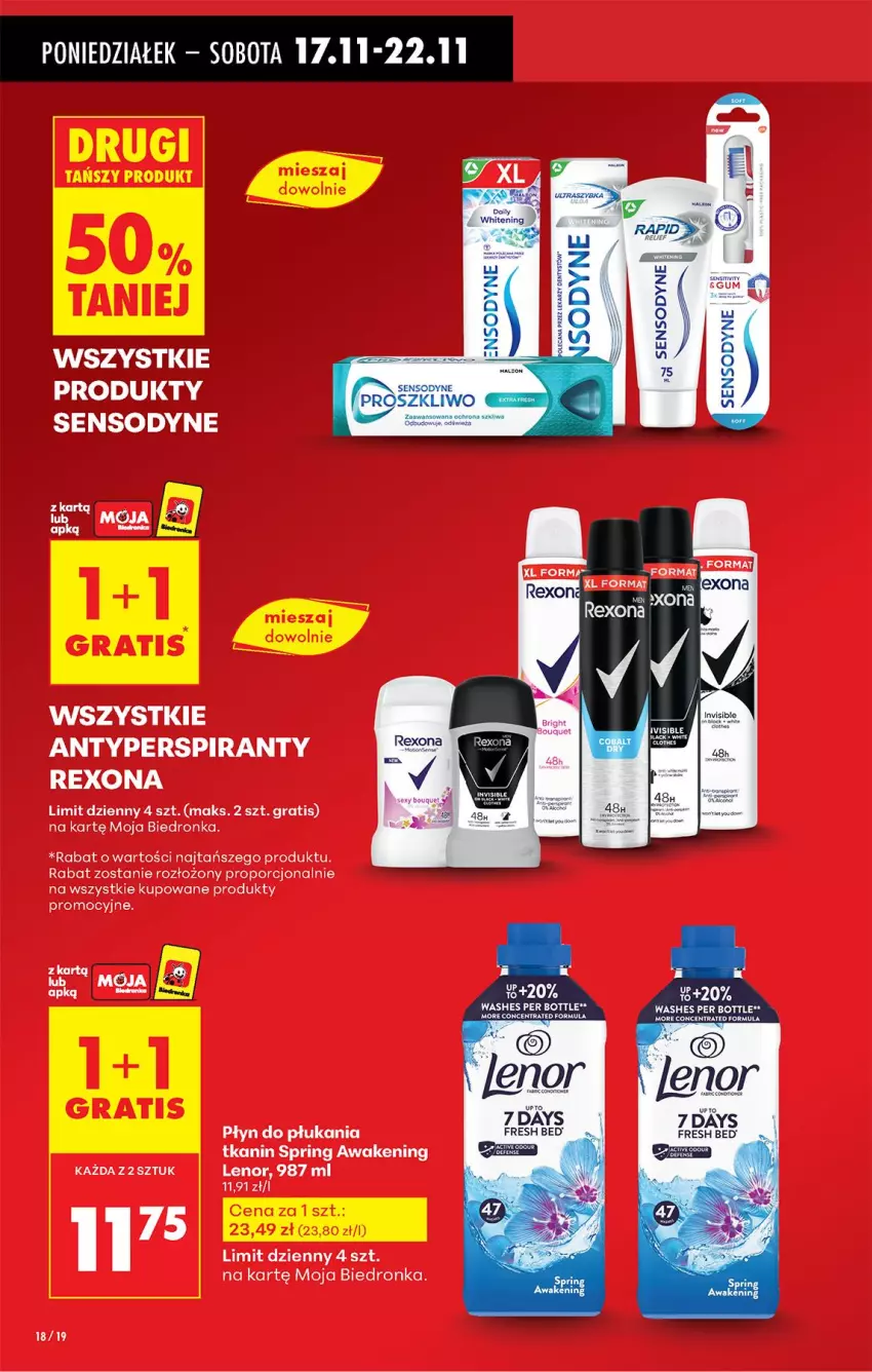 Gazetka promocyjna Biedronka - Od Poniedziałku - ważna 17.11 do 22.11.2025 - strona 18 - produkty: Antyperspirant, Gra, Lenor, Płyn do płukania, Por