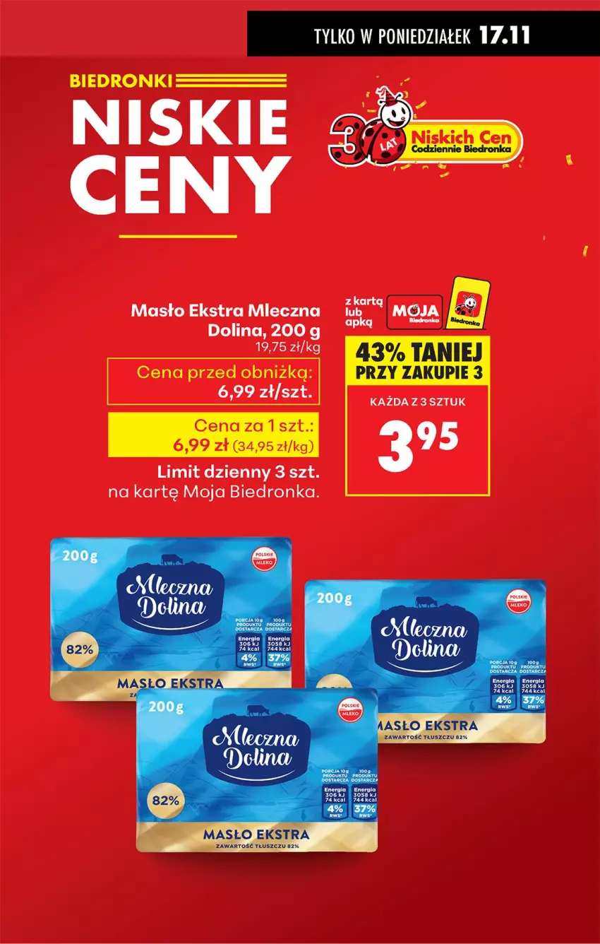 Gazetka promocyjna Biedronka - Od Poniedziałku - ważna 17.11 do 22.11.2025 - strona 3 - produkty: Masło
