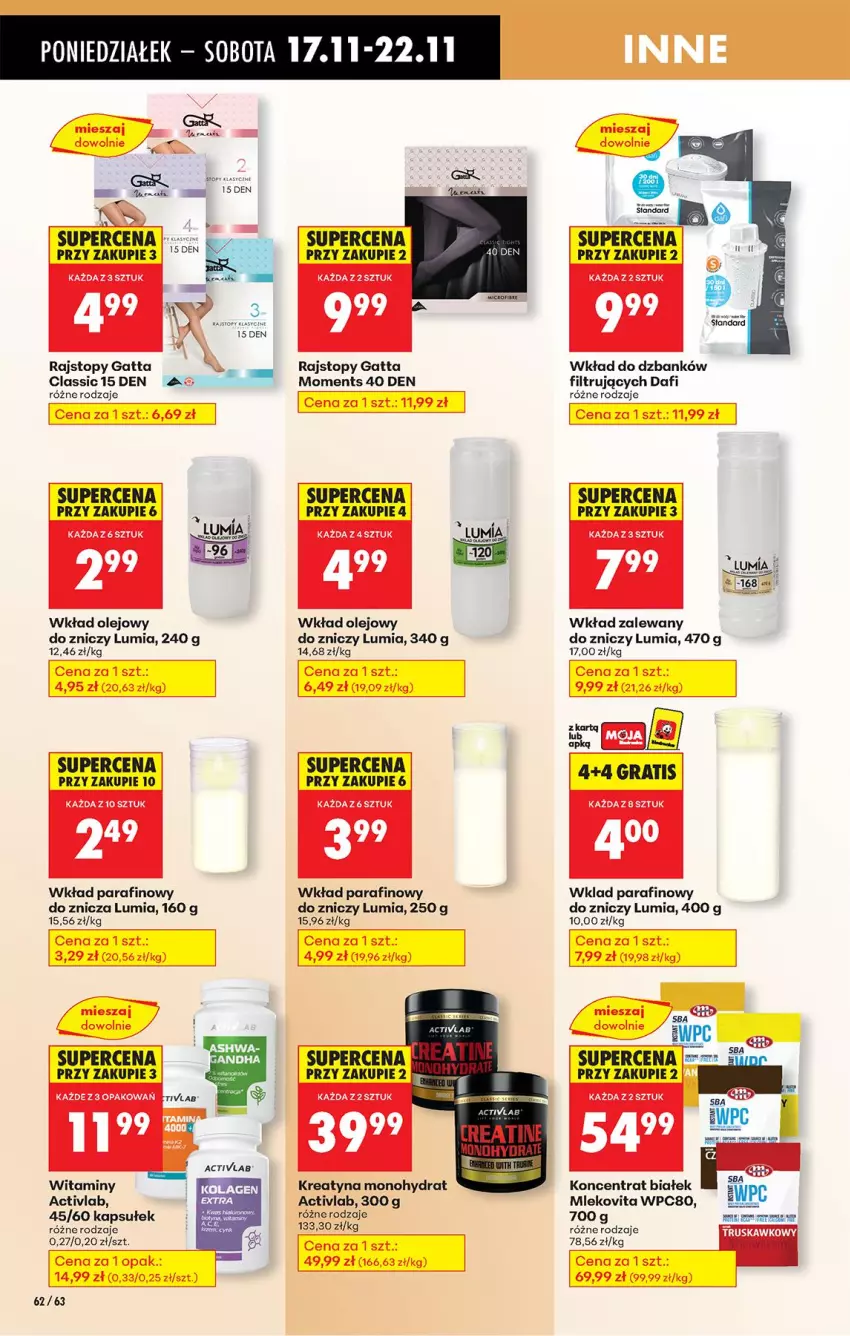 Gazetka promocyjna Biedronka - Od Poniedziałku - ważna 17.11 do 22.11.2025 - strona 82 - produkty: Fa, Gatta, Gra, Mleko, Mlekovita, Moments, Olej, Rajstopy, Top, Wkład olejowy, Znicz