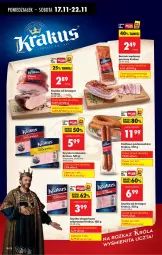 Gazetka promocyjna Biedronka - Od Poniedziałku - Gazetka - ważna od 22.11 do 22.11.2025 - strona 40 - produkty: Szynka Królewska, Krakus, Por, Gra, Kiełbasa podwawelska, Wawel, Szynka, Sport, Boczek, Kiełbasa
