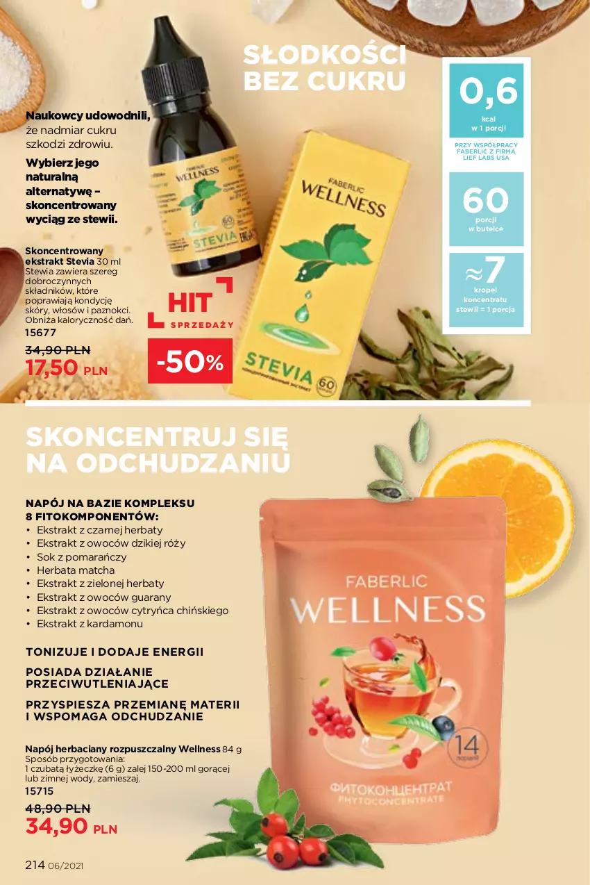 Gazetka promocyjna Faberlic - Gazetka - ważna 12.04 do 02.05.2021 - strona 214 - produkty: Fa, Herbata, Napój, Por, Sok