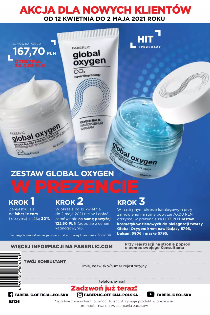 Gazetka promocyjna Faberlic - Gazetka - ważna 12.04 do 02.05.2021 - strona 316 - produkty: Fa, Krem nawilżający, Telefon, Tera