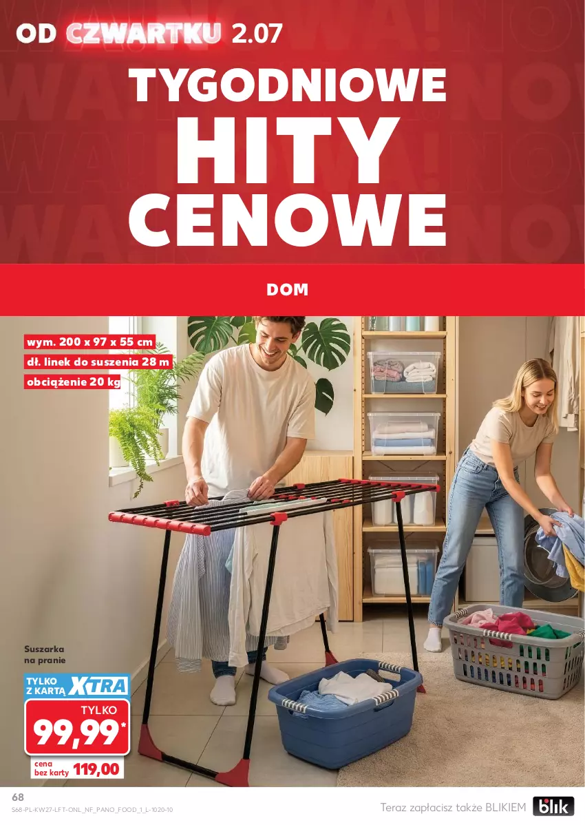 Gazetka promocyjna Kaufland - Gazetka tygodnia - ważna 02.07 do 08.07.2026 - strona 68 - produkty: Suszarka, Suszarka na pranie, Tera