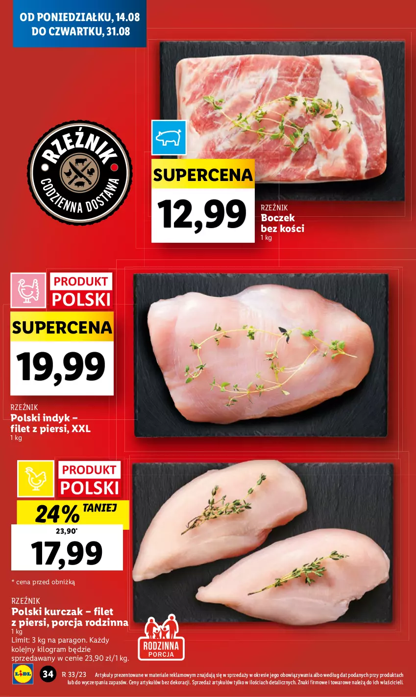 Gazetka promocyjna Lidl - GAZETKA - ważna 14.08 do 19.08.2023 - strona 40 - produkty: Boczek, Por