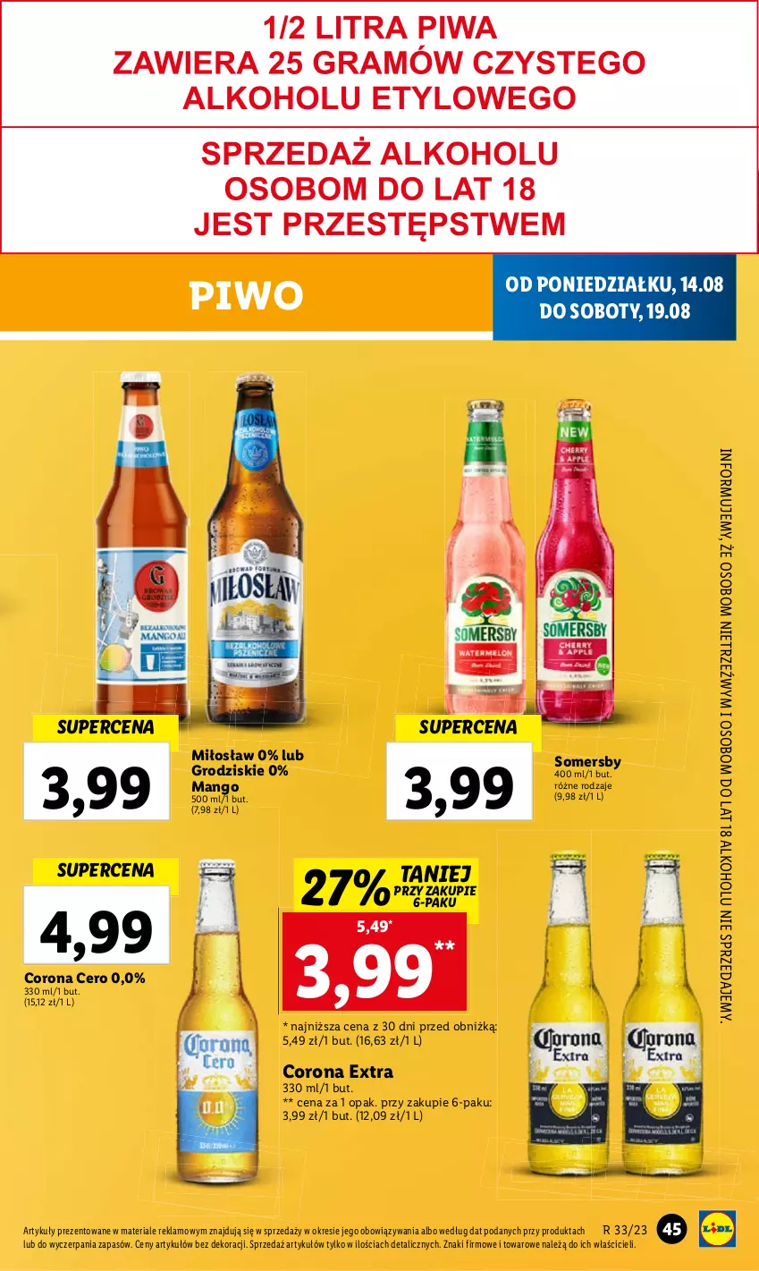 Gazetka promocyjna Lidl - GAZETKA - ważna 14.08 do 19.08.2023 - strona 51 - produkty: Piwo