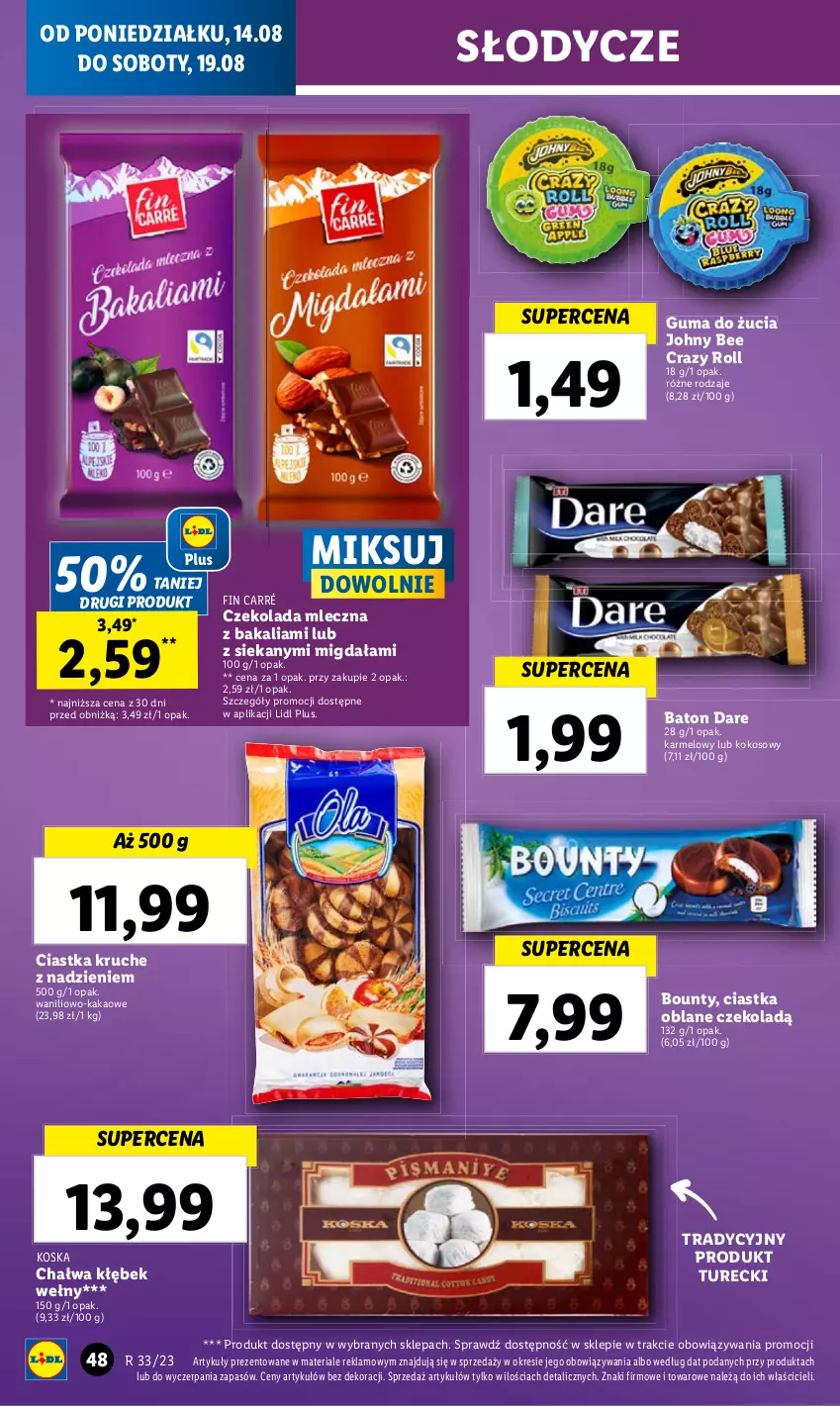 Gazetka promocyjna Lidl - GAZETKA - ważna 14.08 do 19.08.2023 - strona 54 - produkty: Ciastka, Kakao