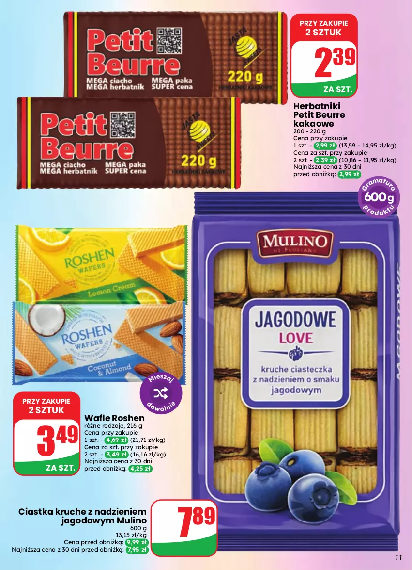 Gazetka promocyjna Dino - Gazetka 39 / 2026 - ważna 23.09 do 29.09.2026 - strona 11 - produkty: Ciastka, Herbatniki, Herbatniki Petit Beurre, Kakao, Wafle