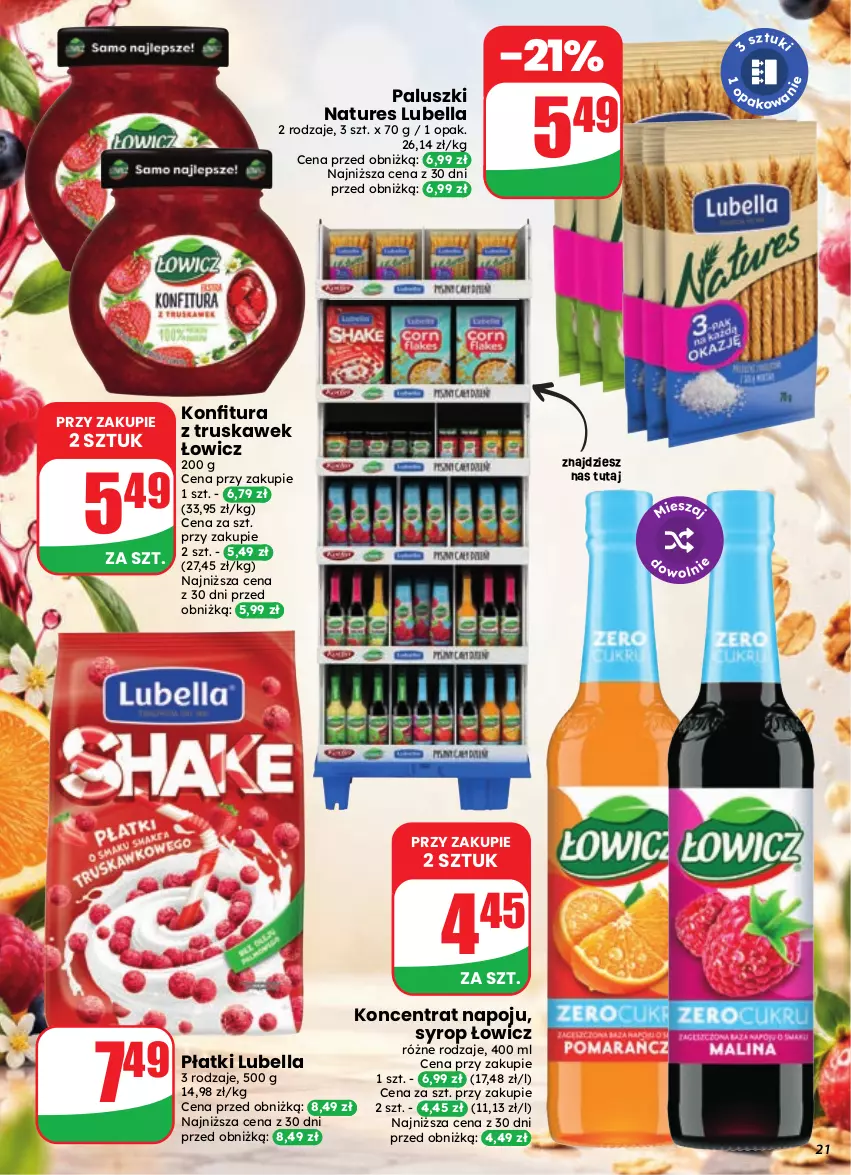 Gazetka promocyjna Dino - Gazetka 39 / 2026 - ważna 23.09 do 29.09.2026 - strona 21 - produkty: Bell, Bella, Konfitura, Lubella, Syrop