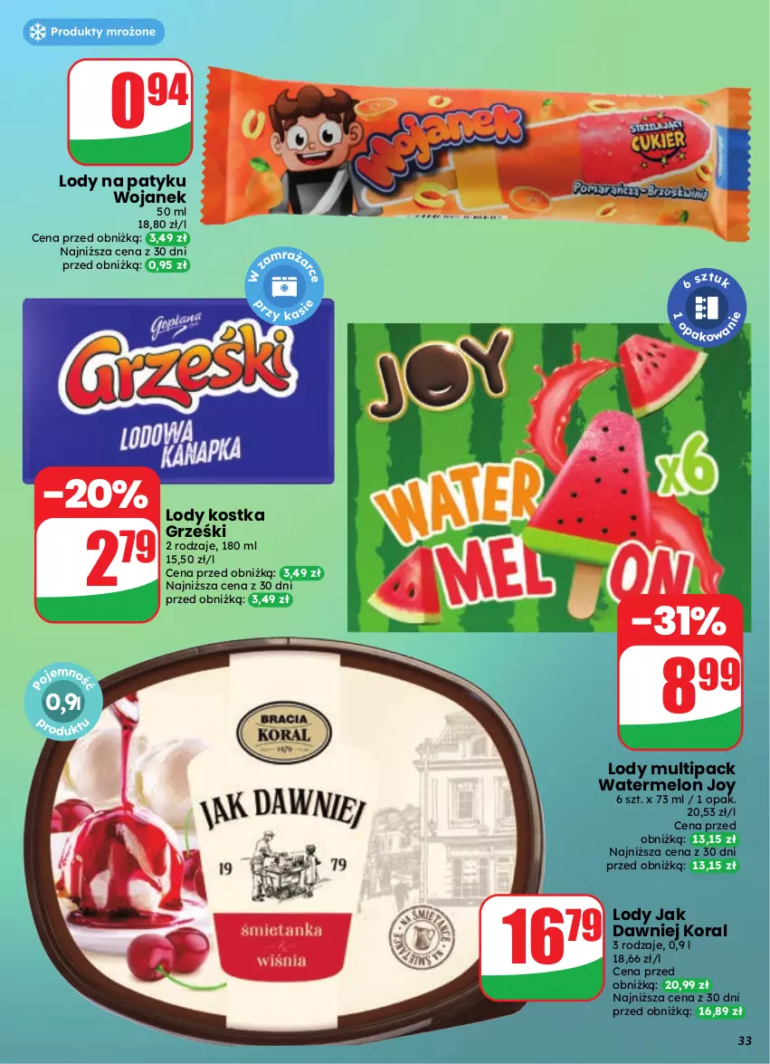 Gazetka promocyjna Dino - Gazetka 39 / 2026 - ważna 23.09 do 29.09.2026 - strona 33 - produkty: Grześki, Lody, Melon