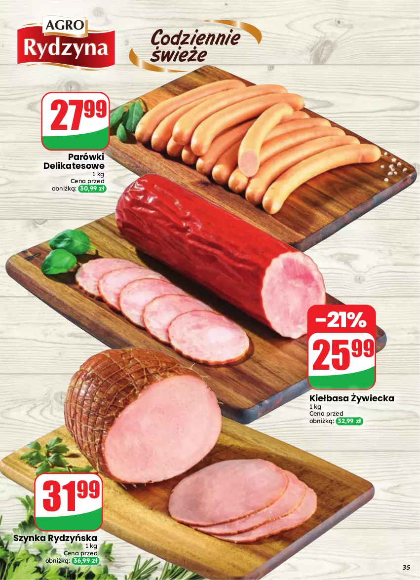 Gazetka promocyjna Dino - Gazetka 39 / 2026 - ważna 23.09 do 29.09.2026 - strona 35 - produkty: Kiełbasa, Parówki, Szynka