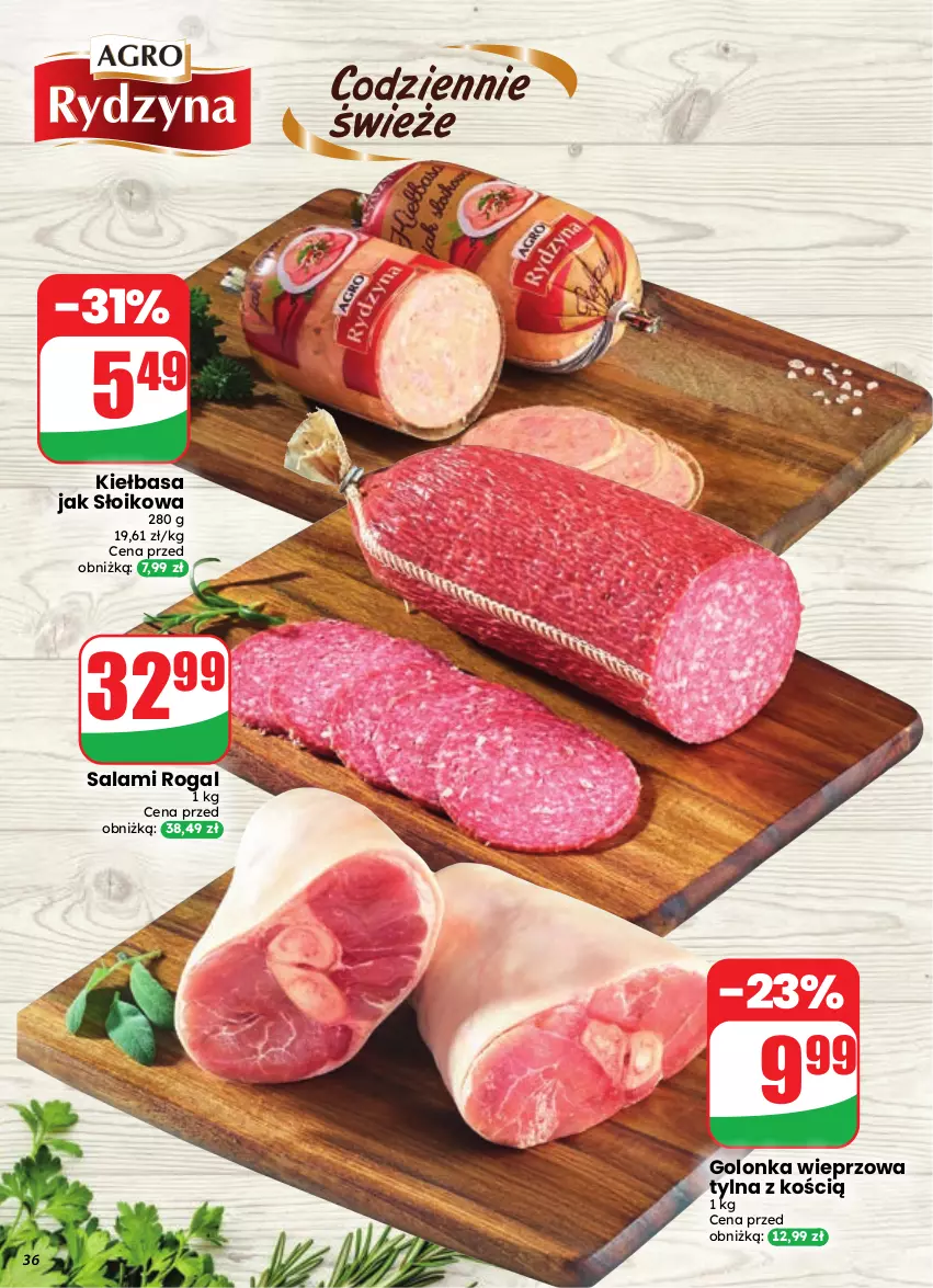 Gazetka promocyjna Dino - Gazetka 39 / 2026 - ważna 23.09 do 29.09.2026 - strona 36 - produkty: Golonka wieprzowa, Kiełbasa, Rogal, Salami