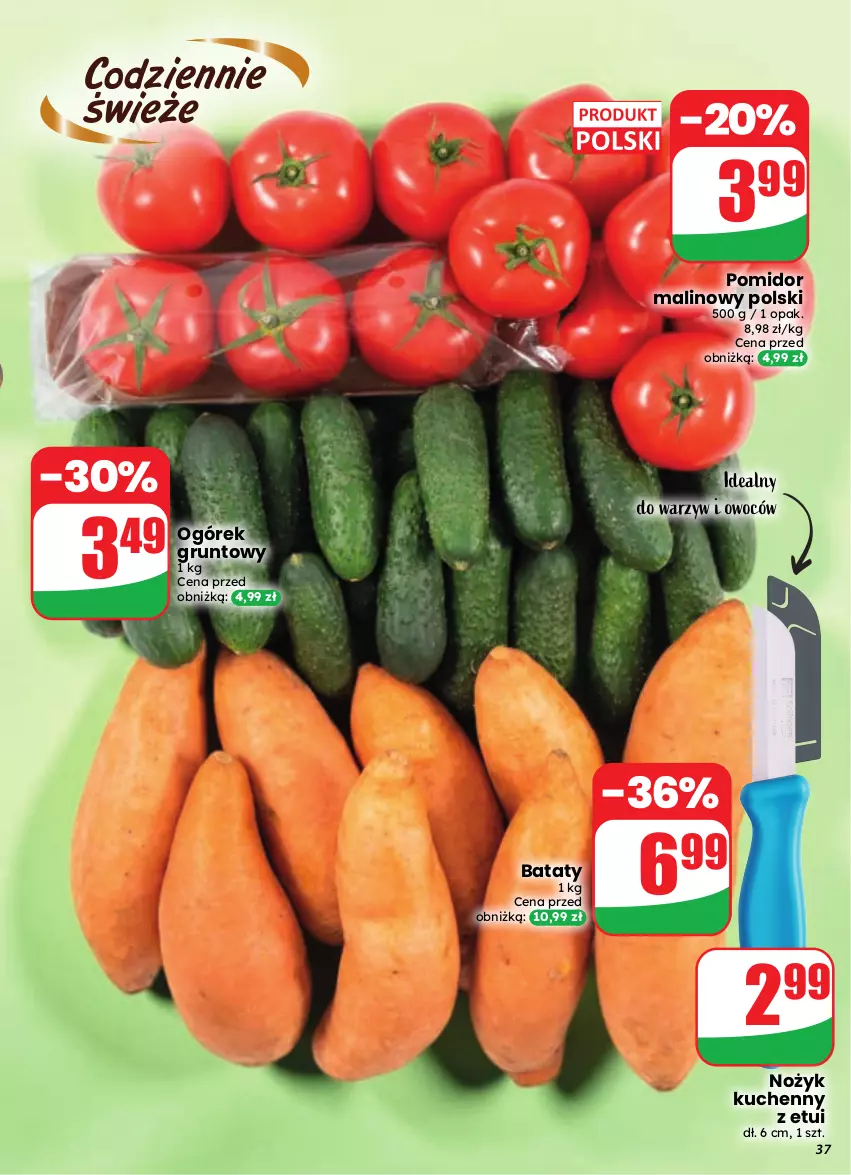 Gazetka promocyjna Dino - Gazetka 39 / 2026 - ważna 23.09 do 29.09.2026 - strona 37 - produkty: Grunt, Noż, Ogórek, Pomidor malinowy
