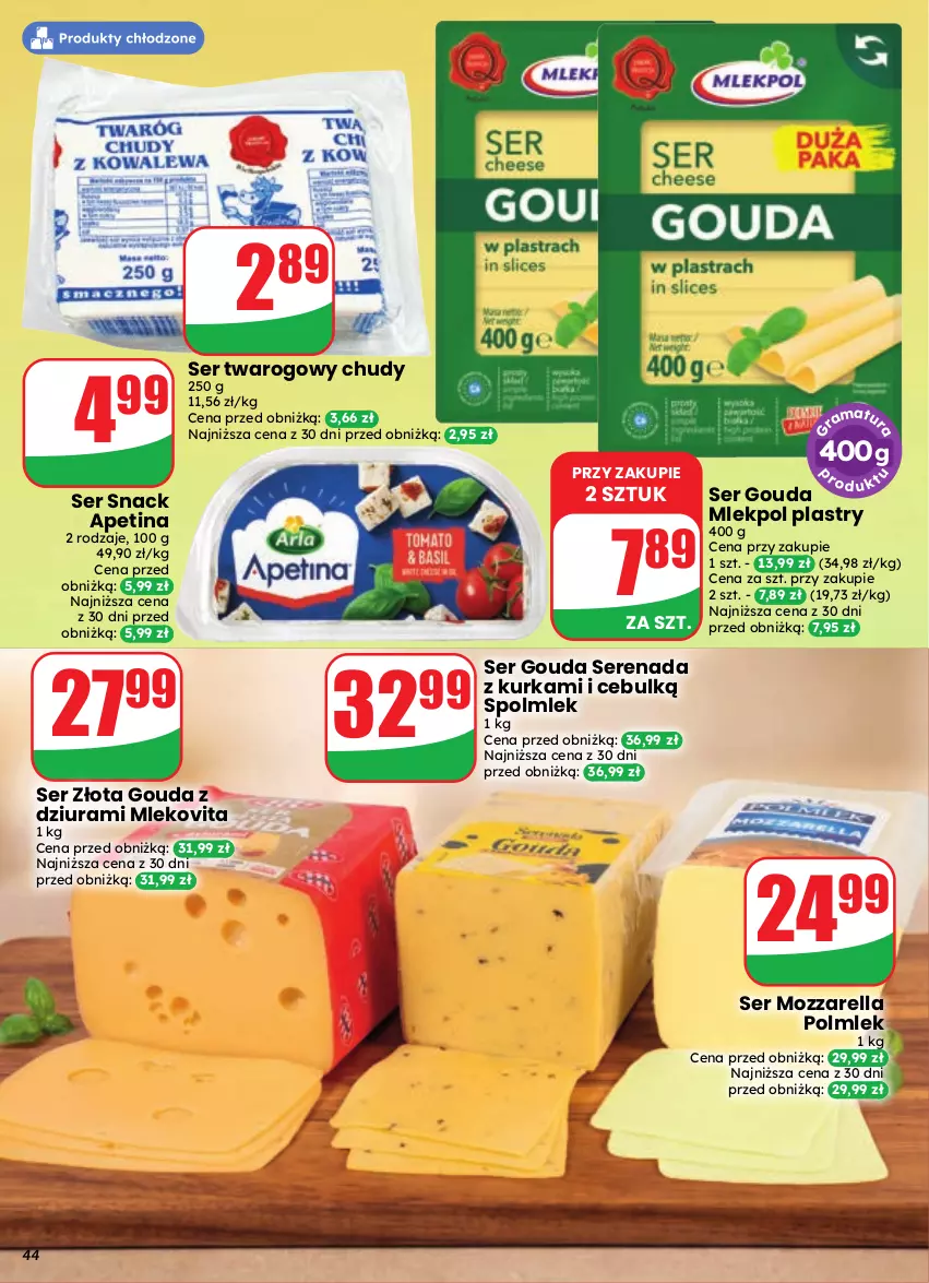 Gazetka promocyjna Dino - Gazetka 39 / 2026 - ważna 23.09 do 29.09.2026 - strona 44 - produkty: Gouda, Mleko, Mlekovita, Mozzarella, POLMLEK, Ser, Ser twarogowy
