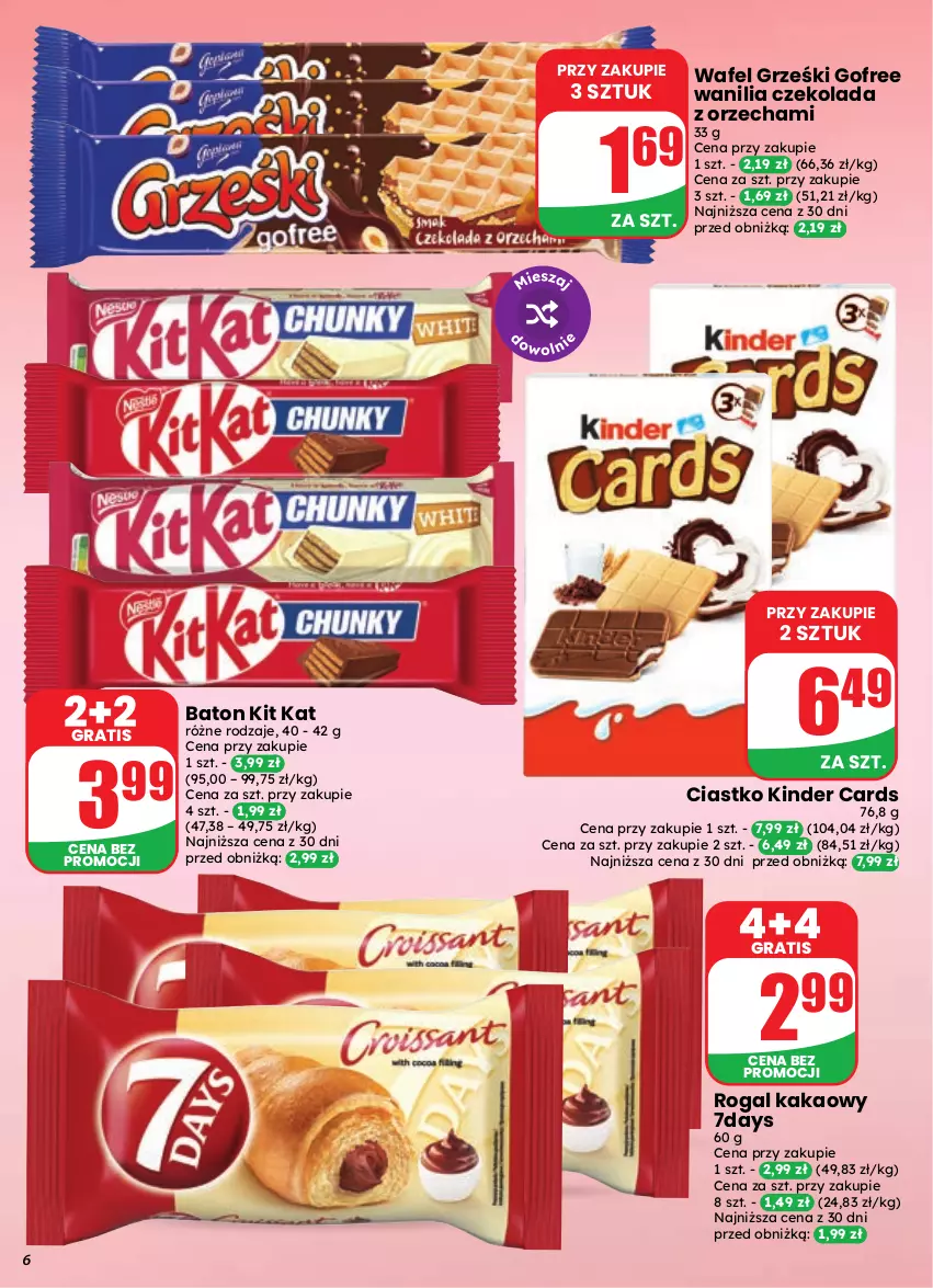 Gazetka promocyjna Dino - Gazetka 39 / 2026 - ważna 23.09 do 29.09.2026 - strona 6 - produkty: Baton, Czekolada, Gra, Grześki, Kakao, Kinder, Kit Kat, Rogal