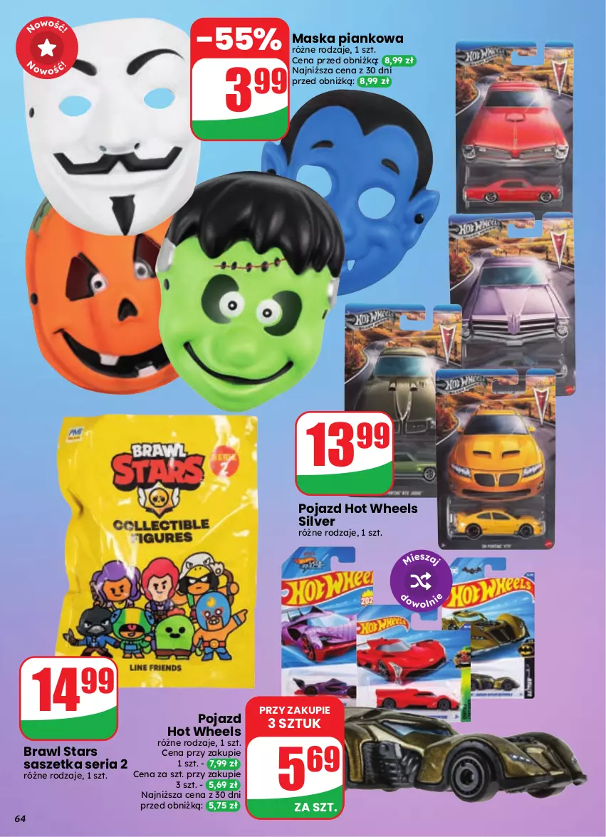 Gazetka promocyjna Dino - Gazetka 39 / 2026 - ważna 23.09 do 29.09.2026 - strona 64 - produkty: Hot Wheels, Maska, Pojazd, Ser