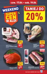 Gazetka promocyjna Aldi - Farmer ALDIK poleca świeże owoce i warzywa - Gazetka - ważna od 19.04 do 19.04.2025 - strona 9 - produkty: Por, Polędwiczka wieprzowa, Kaczka, Mięsne specjały, Kaczka faszerowana, Wołowina, Jabłka, Fa