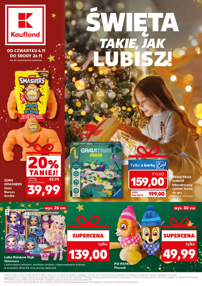 Gazetka promocyjna Kaufland - Kaufland - ważna 13.11 do 26.11.2025 - strona 1 - produkty: Gra, Lalka, Pluszak, Tera