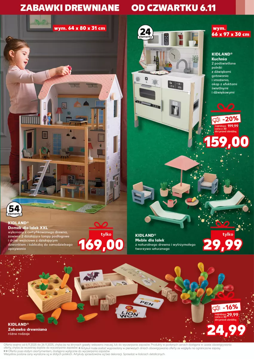 Gazetka promocyjna Kaufland - Kaufland - ważna 13.11 do 26.11.2025 - strona 13 - produkty: Domek dla lalek, Drzwi, Drzwi wejściowe, Meble, Zabawka, Zabawki drewniane