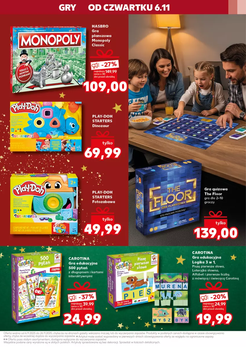 Gazetka promocyjna Kaufland - Kaufland - ważna 13.11 do 26.11.2025 - strona 29 - produkty: Dinozaur, Fa, Gra, Gry, Hasbro, Monopoly, Play-Doh, Quiz