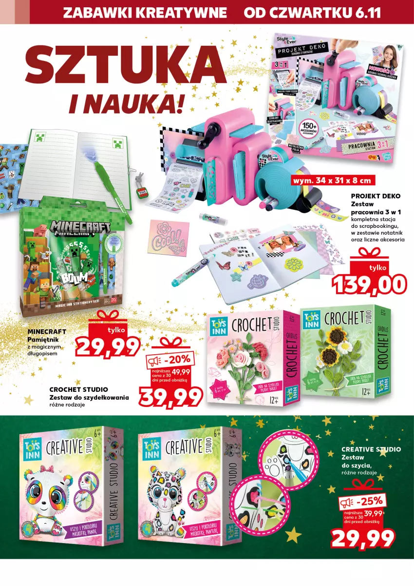 Gazetka promocyjna Kaufland - Kaufland - ważna 13.11 do 26.11.2025 - strona 30 - produkty: Długopis, Minecraft, Pamiętnik, Zestaw do szycia