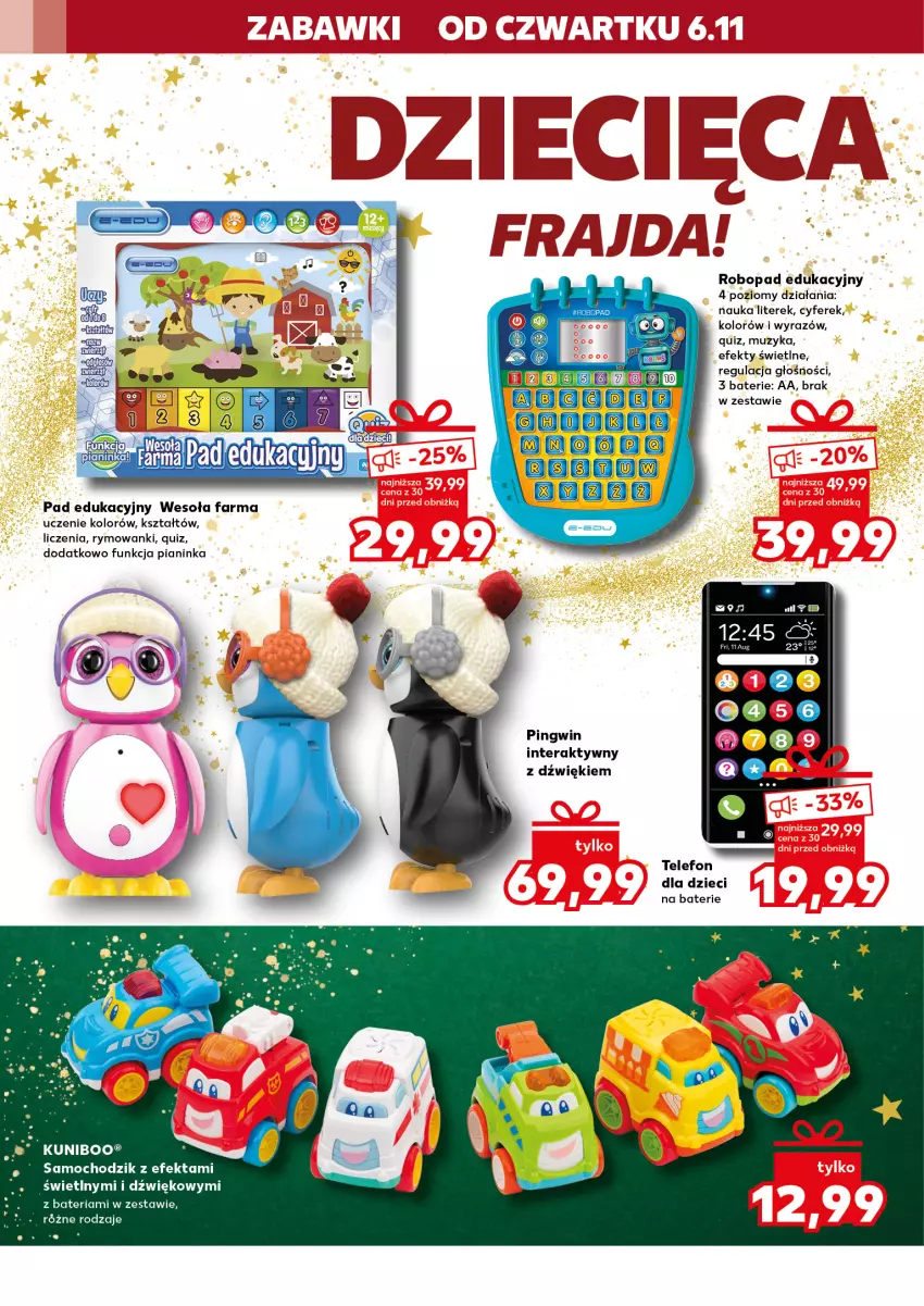 Gazetka promocyjna Kaufland - Kaufland - ważna 13.11 do 26.11.2025 - strona 8 - produkty: Bateria, Chodzik, Dzieci, Fa, Inka, Pingwin, Quiz, Telefon, Tera