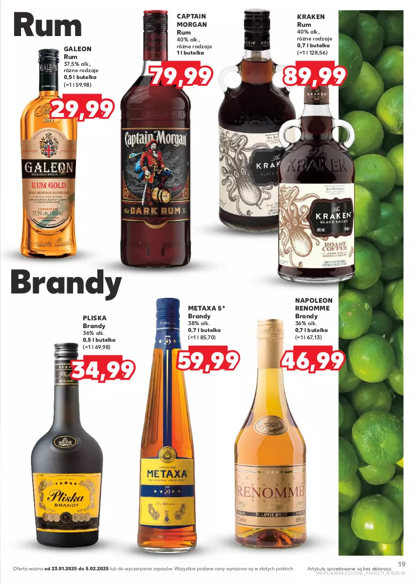 Gazetka promocyjna Kaufland - Barek Kauflandu - ważna 23.01 do 05.02.2025 - strona 19 - produkty: Brandy, Captain Morgan, Leon, Metaxa, Oleo, Pliska, Rum