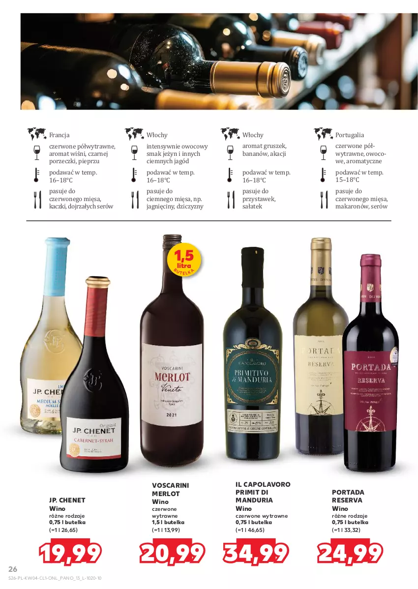 Gazetka promocyjna Kaufland - Barek Kauflandu - ważna 23.01 do 05.02.2025 - strona 26 - produkty: Makaron, Merlot, Pieprz, Por, Portada, Sałat, Ser, Wino, Wino czerwone