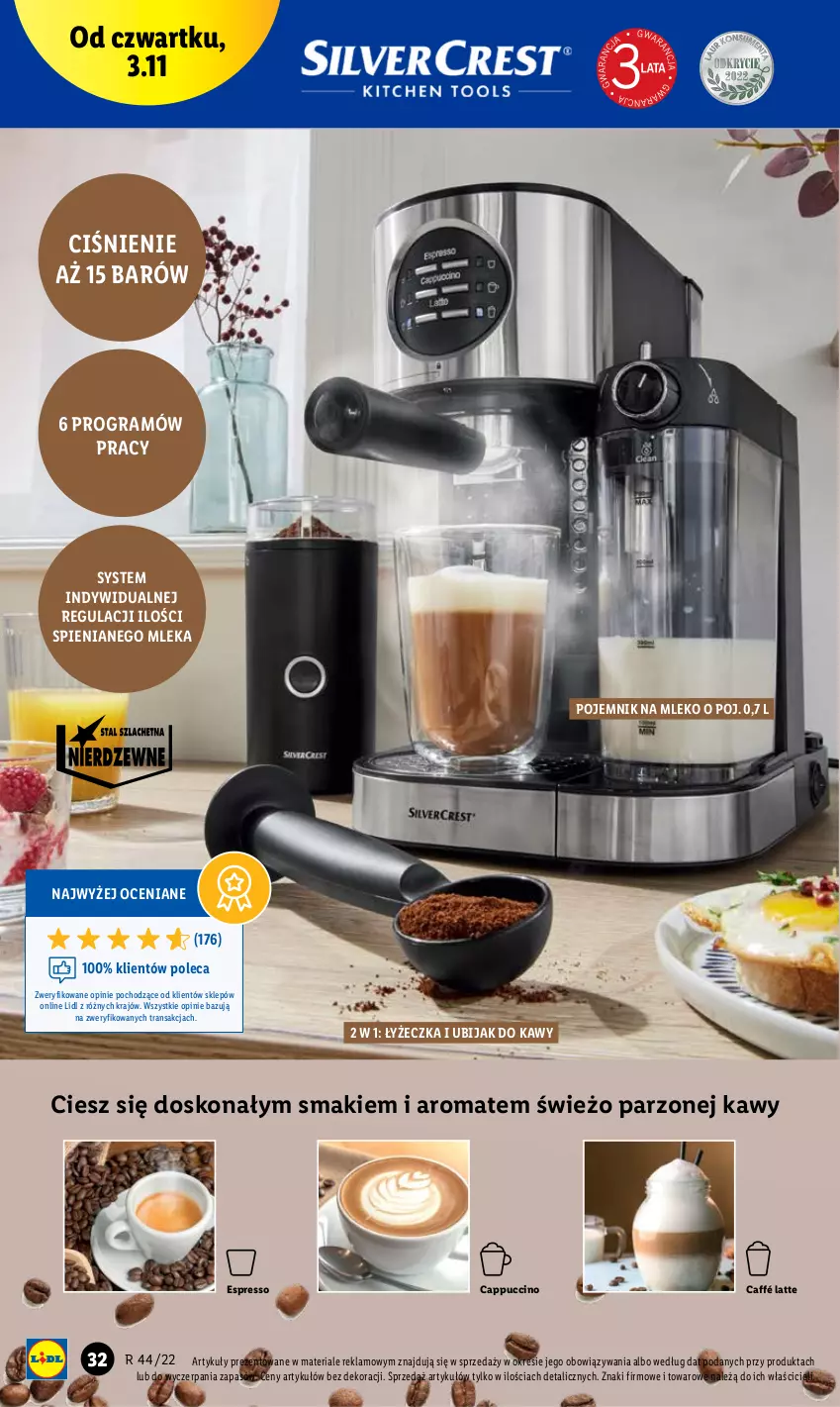 Gazetka promocyjna Lidl - GAZETKA - ważna 31.10 do 05.11.2022 - strona 34 - produkty: Cappuccino, Gra, Mleko, Pojemnik, Tran