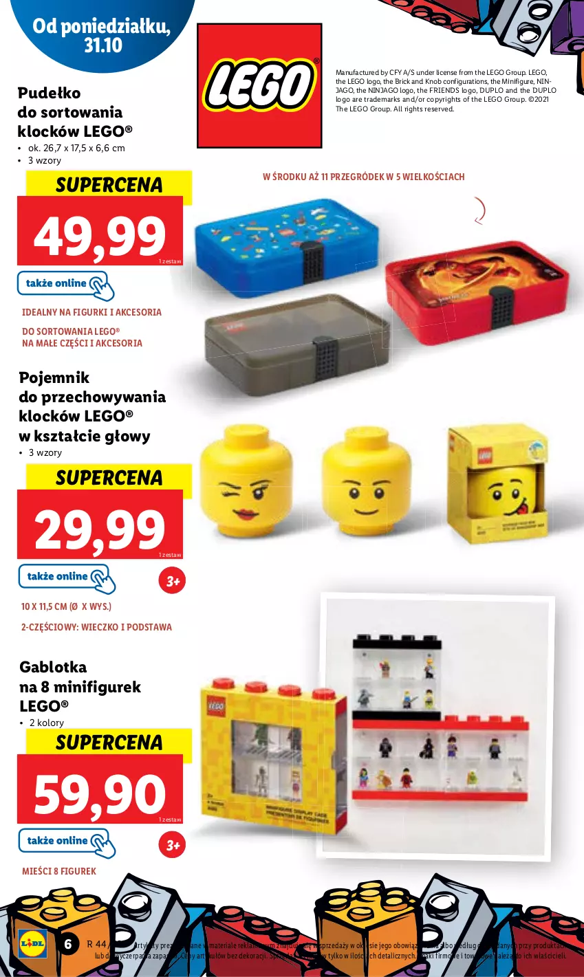 Gazetka promocyjna Lidl - GAZETKA - ważna 31.10 do 05.11.2022 - strona 6 - produkty: Fa, Gablotka, LEGO, Pojemnik, Pojemnik do przechowywania, Pudełko, Ser