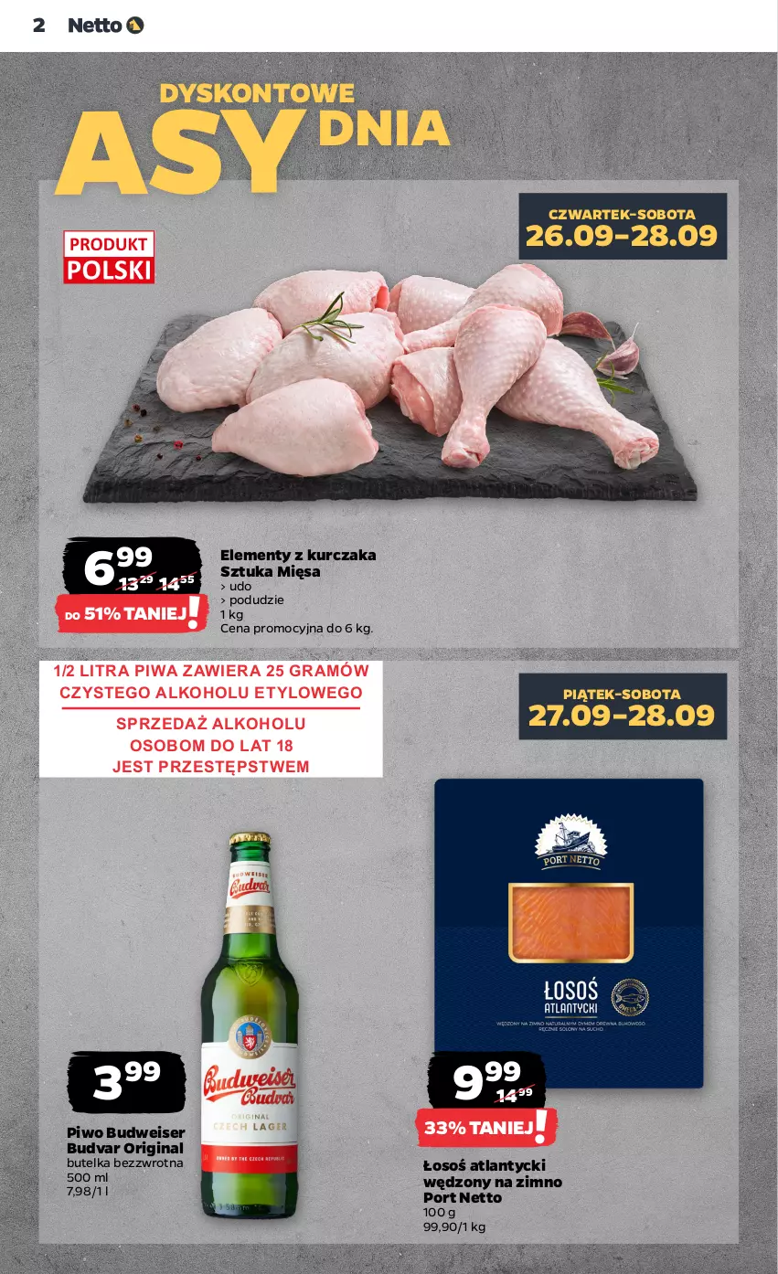 Gazetka promocyjna Netto - Netto Gazetka Food 39/24B - ważna 26.09 do 02.10.2024 - strona 2 - produkty: Gin, Gra, Kurczak, Piwa, Piwo, Por, Ser