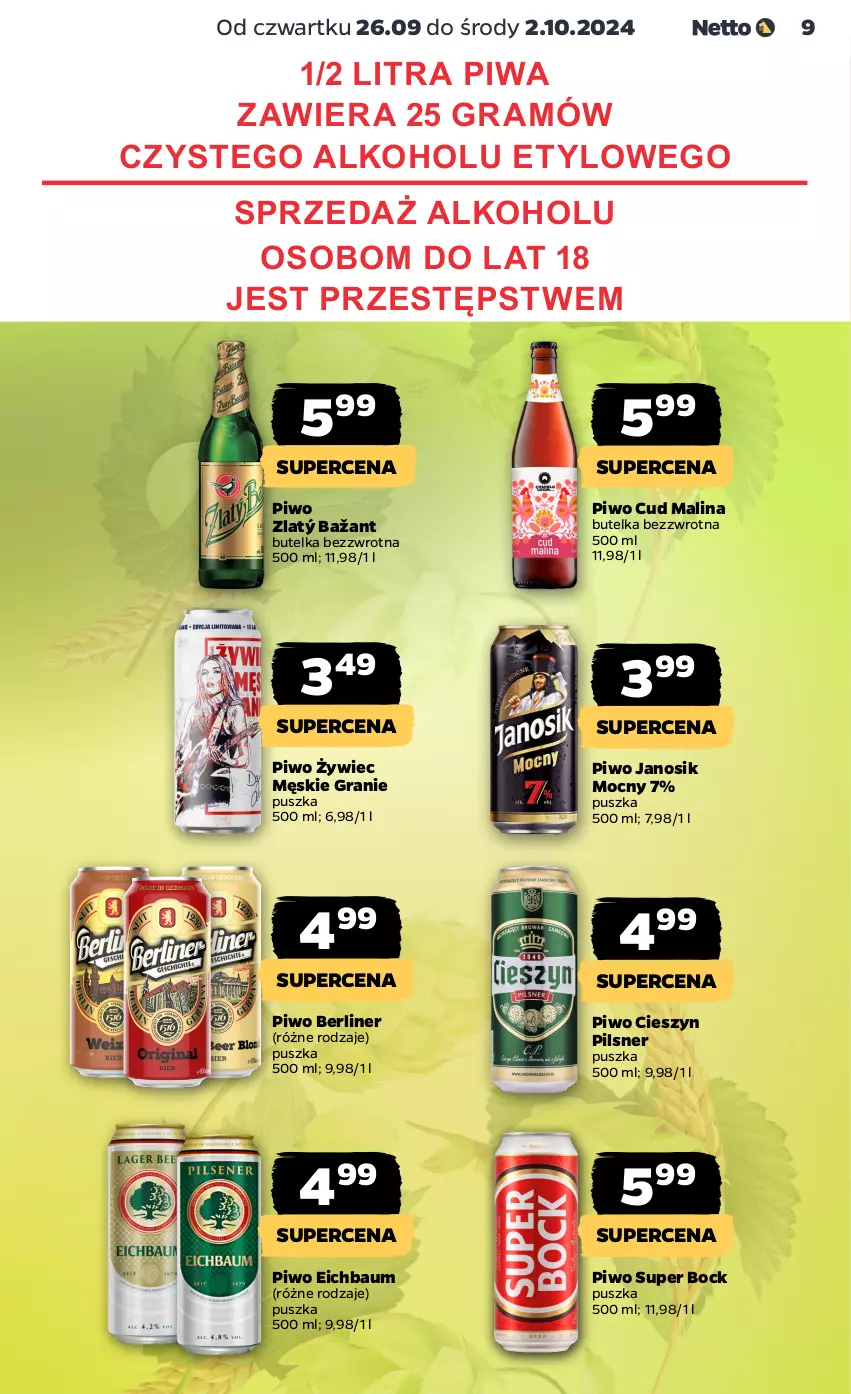 Gazetka promocyjna Netto - Netto Gazetka Food 39/24B - ważna 26.09 do 02.10.2024 - strona 9 - produkty: Gra, Piwa, Piwo