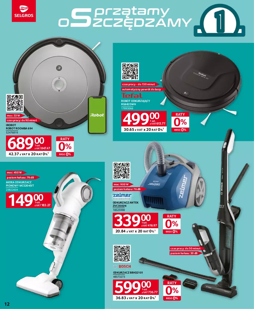 Gazetka promocyjna Selgros - Katalog Sprzątanie - ważna 18.05 do 31.05.2023 - strona 12 - produkty: IRobot, Odkurzacz, Robot, Roomba