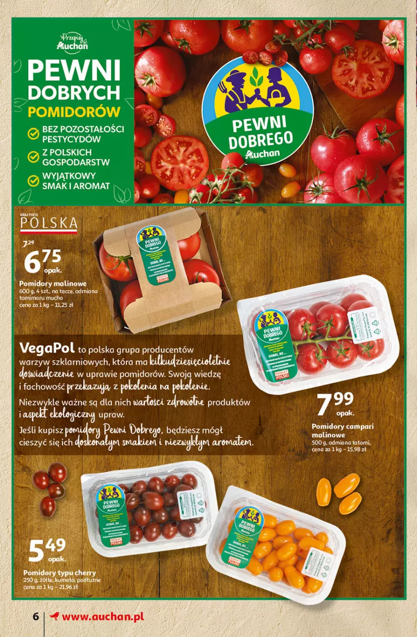 Gazetka promocyjna Auchan - Superoszczędzanie w wersji Maxi Paki Supermarkety - ważna 16.09 do 22.09.2021 - strona 6 - produkty: Fa, Pomidory